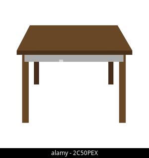 Minimalist Table vector Illustration. Clip art good for cutting file Stock Vector