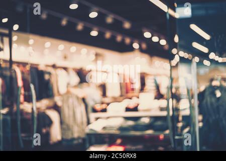 Abstract Shopping mall background with bokeh Stock Photo