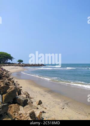 View of Fort Kochi beach along the Arabian Sea, Kerala, India Stock Photo