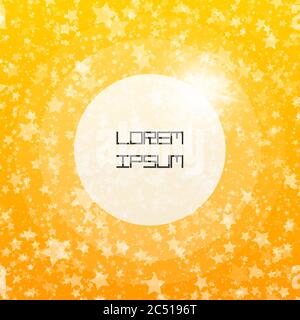 Round frame with place for text. Falling snow background. Abstract snowflake pattern. Vector illustration. Stock Vector