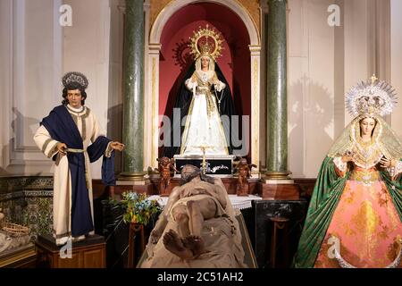 Jaen, Spain - June 18, 2020:  Chapel inside of Basilica of San Ildefonso in Jaen, Andalusia, Spain Stock Photo