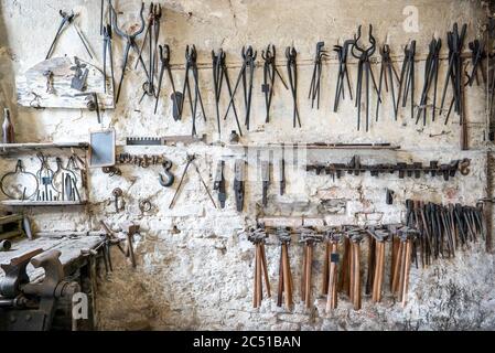 Salem, BW / Germany - 20 June 2020 : view of the blacksmith workshop on the Salem Palace grounds Stock Photo