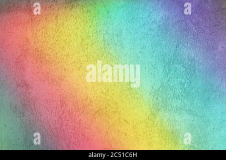 holographic lighting reflected on concrete wall. Stock Photo