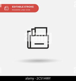Files Simple vector icon. Illustration symbol design template for web mobile UI element. Perfect color modern pictogram on editable stroke. Files icons for your business project Stock Vector