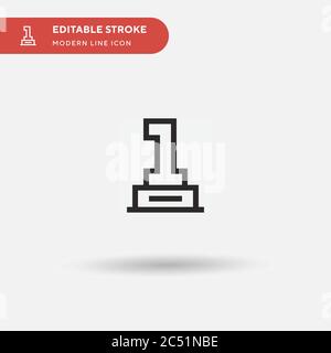 Trophy Simple vector icon. Illustration symbol design template for web mobile UI element. Perfect color modern pictogram on editable stroke. Trophy icons for your business project Stock Vector