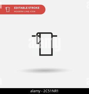 Towel Simple vector icon. Illustration symbol design template for web mobile UI element. Perfect color modern pictogram on editable stroke. Towel icons for your business project Stock Vector
