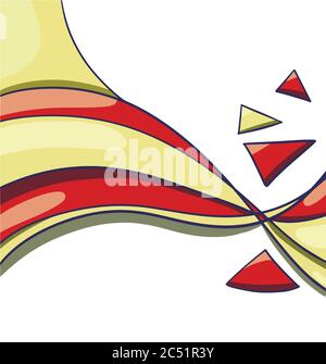 Abstract wavy colorful background of crossing line Stock Vector