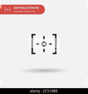 Focus Simple vector icon. Illustration symbol design template for web mobile UI element. Perfect color modern pictogram on editable stroke. Focus icons for your business project Stock Vector