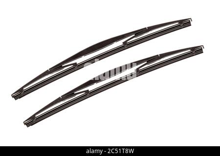 windshield wipers for cars spare parts isolated on a white background. Stock Photo