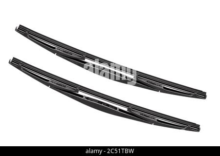 windshield wipers for cars spare parts isolated on a white background. Stock Photo