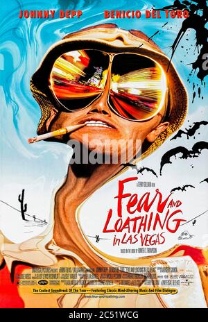 Fear and Loathing in Las Vegas (1998) directed by Terry Gilliam and starring Johnny Depp, Benicio Del Toro and Tobey Maguire. Adaptation of Hunter S. Thompson's psychedelic book about a road trip in search of the American dream. Stock Photo