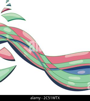 Abstract wavy colorful background of crossing line Stock Vector