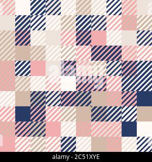 Abstract geometric background, random coloring. Seamless vector pattern. Colorful mosaic illustration. Perfect for wrapping paper, wallpaper, fabric d Stock Vector