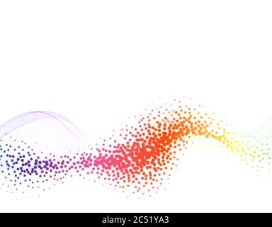 Sound wave Technology background colorful wave flow Stock Vector
