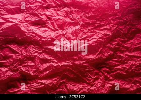 Abstract red crumpled paper texture for background or backdrop use Stock Photo