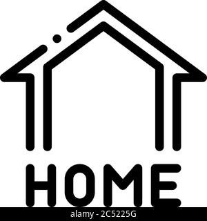 webshop home button icon vector outline illustration Stock Vector