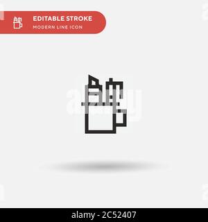 Pencil Case Simple vector icon. Illustration symbol design template for web mobile UI element. Perfect color modern pictogram on editable stroke. Pencil Case icons for your business project Stock Vector