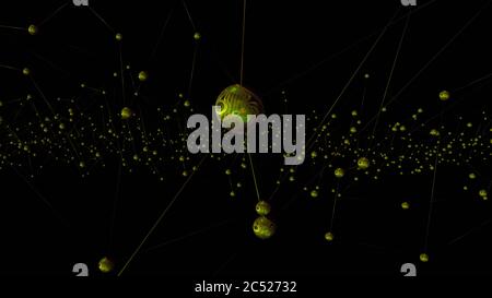 Abstract technology and science background futuristic network, plexus background. Stock Photo