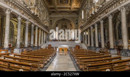 Home of the Vatican and main center of Catholicism, Rome displays dozens of wonderful churches. Here in particular the San Martino ai Monti basilica Stock Photo