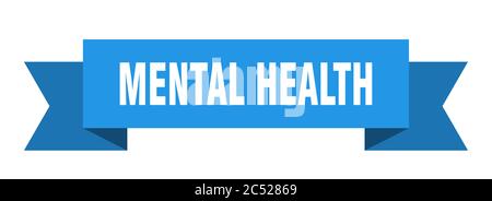 mental health ribbon. mental health isolated band sign. mental health banner Stock Vector