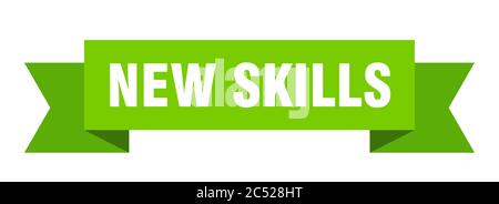 new skills ribbon. new skills isolated band sign. new skills banner Stock Vector