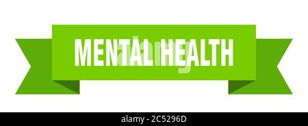 mental health ribbon. mental health isolated band sign. mental health banner Stock Vector