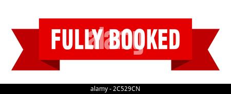 fully booked ribbon. fully booked isolated band sign. fully booked banner Stock Vector