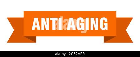 anti aging ribbon. anti aging isolated band sign. anti aging banner Stock Vector