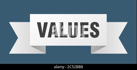 values ribbon. values isolated band sign. values banner Stock Vector ...