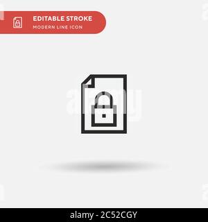 Locked Simple vector icon. Illustration symbol design template for web mobile UI element. Perfect color modern pictogram on editable stroke. Locked icons for your business project Stock Vector