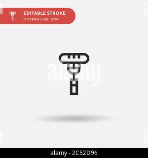 Sausage Simple vector icon. Illustration symbol design template for web mobile UI element. Perfect color modern pictogram on editable stroke. Sausage icons for your business project Stock Vector