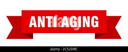 anti aging ribbon. anti aging isolated band sign. anti aging banner Stock Vector
