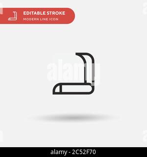 Razor Blade Simple vector icon. Illustration symbol design template for web mobile UI element. Perfect color modern pictogram on editable stroke. Razor Blade icons for your business project Stock Vector