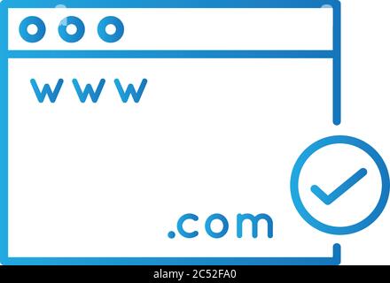 webpage template with www gradient style icon vector illustration design Stock Vector