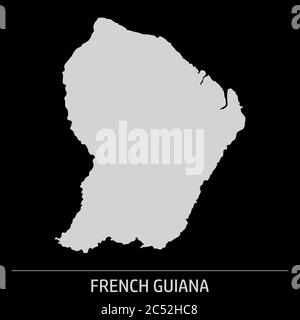 French Guiana map icon Stock Vector