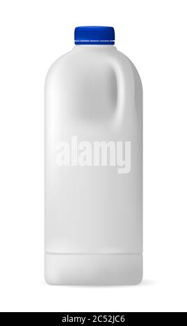 Bottle for milk, juice or something else, on white background. Realistic vector illustration Stock Vector