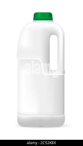 Bottle for milk, juice or something else, on white background. Realistic vector illustration Stock Vector