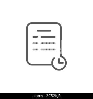 Purchase history vector icon symbol isolated on white background Stock Vector