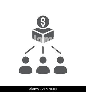 Reseller vector icon symbol isolated on white background Stock Vector