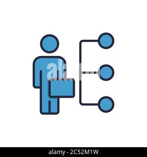 Reseller vector icon symbol isolated on white background Stock Vector