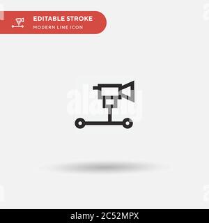 Travelling Simple vector icon. Illustration symbol design template for web mobile UI element. Perfect color modern pictogram on editable stroke. Travelling icons for your business project Stock Vector
