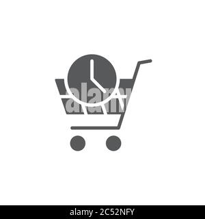 Purchase history vector icon symbol isolated on white background Stock Vector