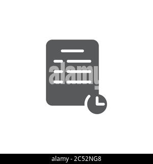 Purchase history vector icon symbol isolated on white background Stock Vector