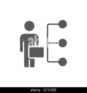 Reseller vector icon symbol isolated on white background Stock Vector