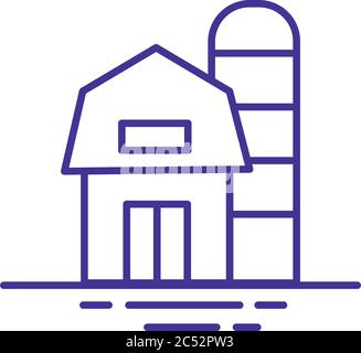 factory building line style icon vector illustration design Stock Vector