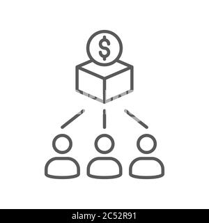 Reseller vector icon symbol isolated on white background Stock Vector