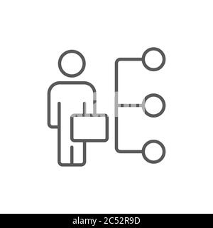 Reseller vector icon symbol isolated on white background Stock Vector