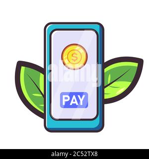 mobile phone icon vector. payment concept. vector illustration Stock Vector