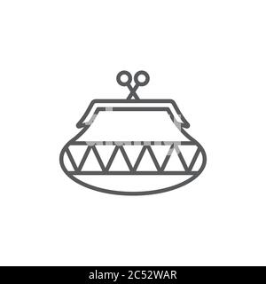 Purse clutch vector icon symbol isolated on white background Stock Vector