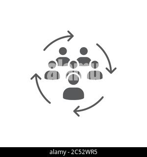 Reseller vector icon symbol isolated on white background Stock Vector